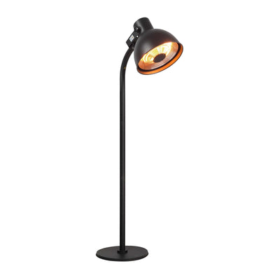 Classic Lampada Riscaldante Alogena a Infrarossi Nera con Testa Orientabile H 225 cm