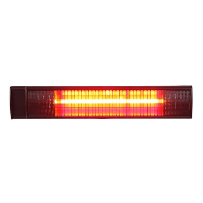 Lampada Riscaldante Alogena da Parete Radiant Nera 2000 W con Telecomando