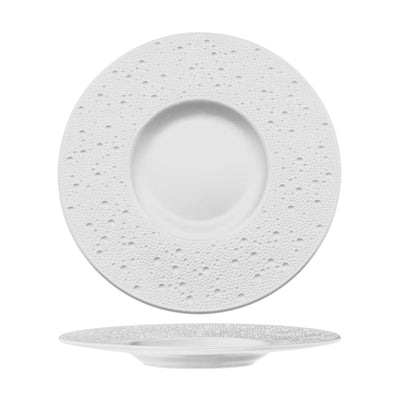 Gural Moon Piatto Piano Gourmet New Bone China Bianco 27 cm 6 Pezzi