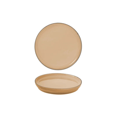 Gural Colour Glaze Hazelnut Piatto Piano Impilabile New Bone China 27 cm 12 Pezzi