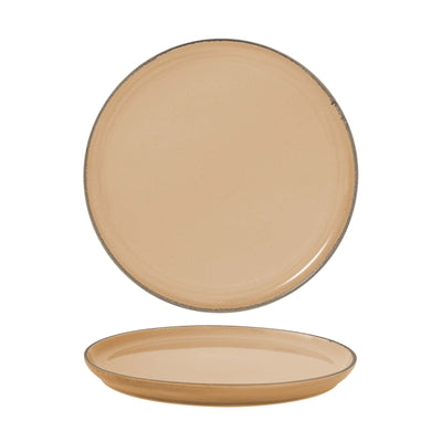 Gural Colour Glaze New Bone Hazelnut Piatto Piano Impilabile 27 cm 12 Pezzi