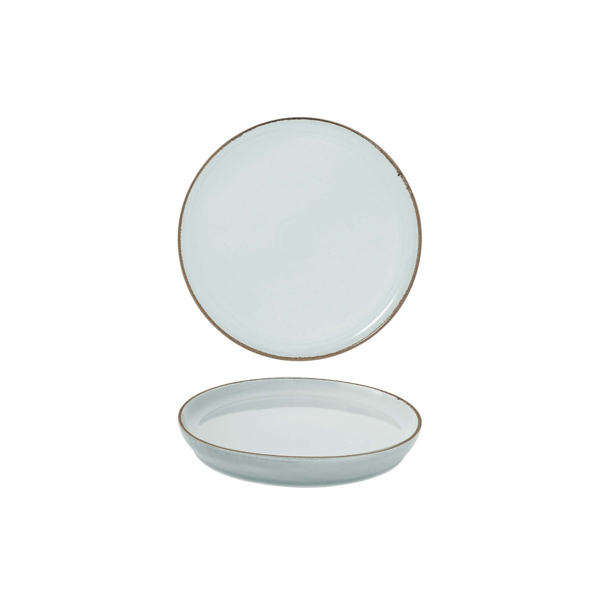 Gural Colour Glaze New Bone Turquoise Piatto Piano Impilabile 27 cm 12 Pezzi