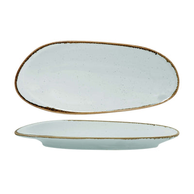 Gural Colour Glaze New Bone Turquoise Vassoio Organic 31x14 cm 6 Pezzi