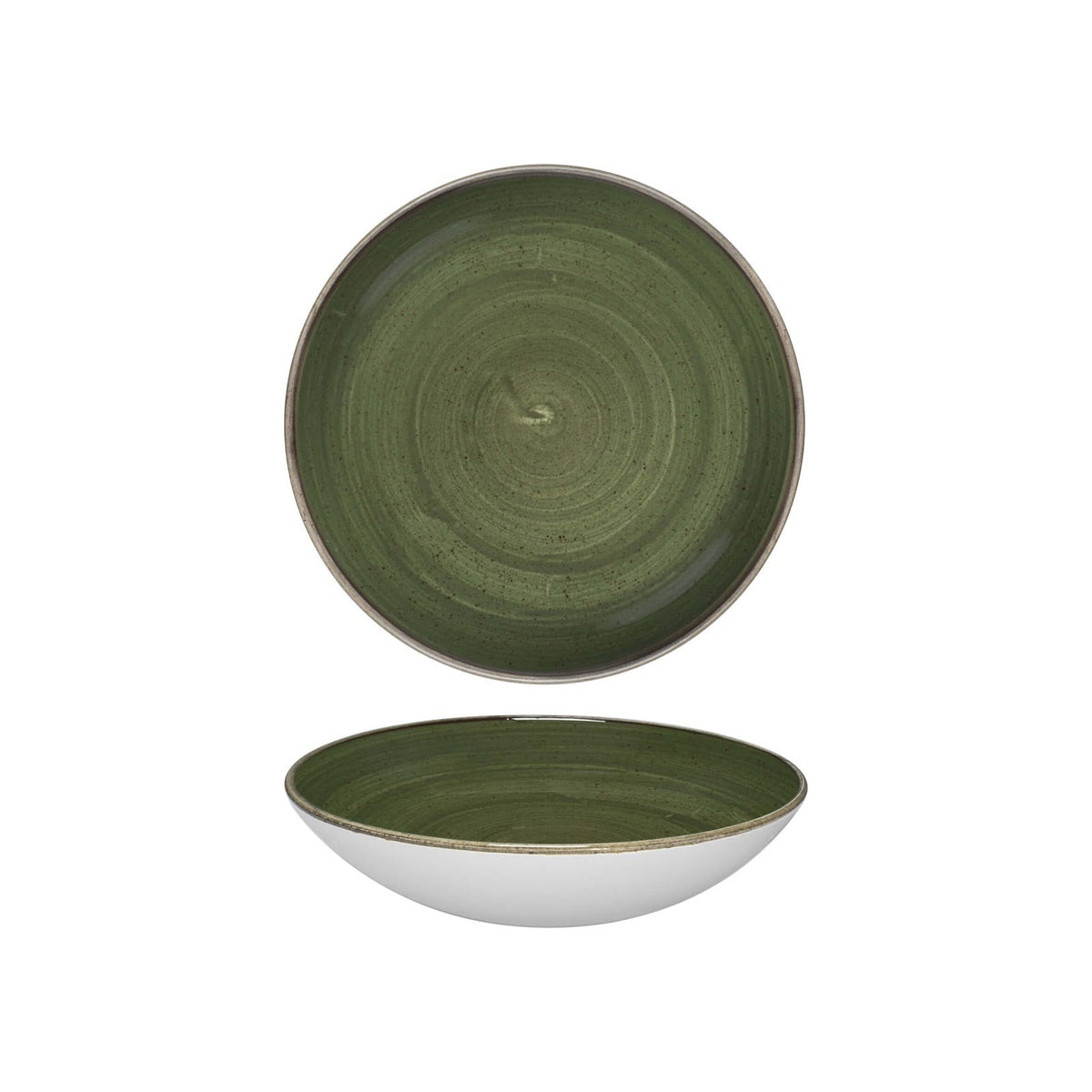 Churchill Stonecast Sorrel Green Piatto Fondo 18,2 cm 12 Pezzi