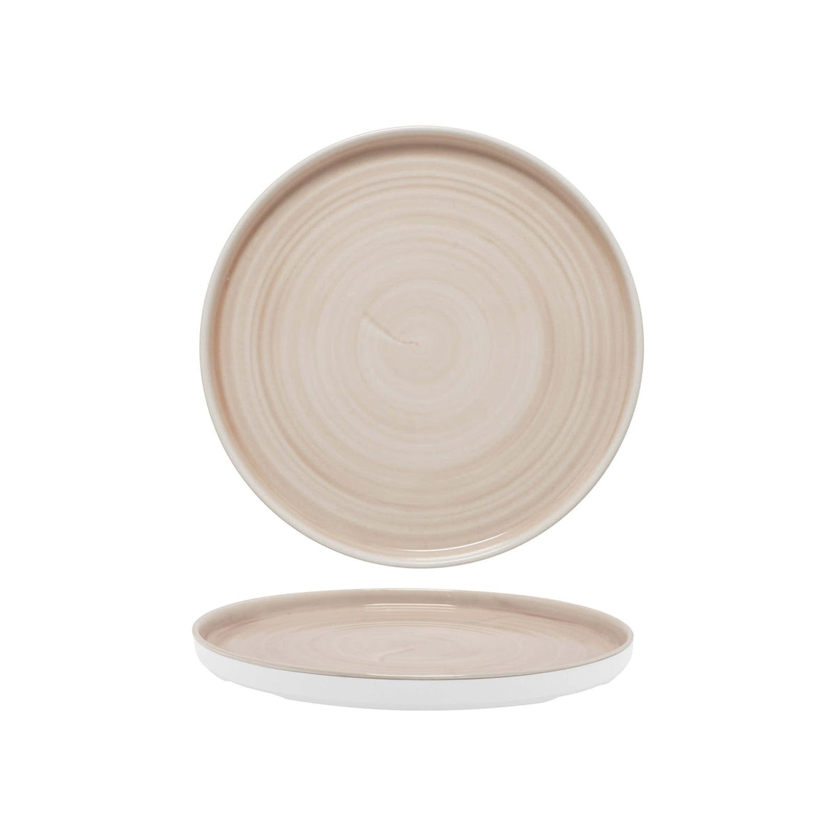 Churchill Stonecast Canvas Coral Piatto Piano Impilabile 27,5 cm 6 Pezzi