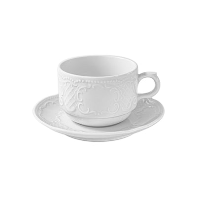 Classico Piattino per Tazza Tè Porcellana 14,5 cm 6 Pezzi