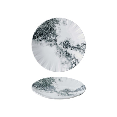 Churchill Alchemy Abstract Smoke Black Piatto Piano Fine China 27,2 cm 6 Pezzi
