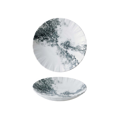 Churchill Alchemy Abstract Smoke Black Piatto Fondo Fine China 27,1 cm 6 Pezzi