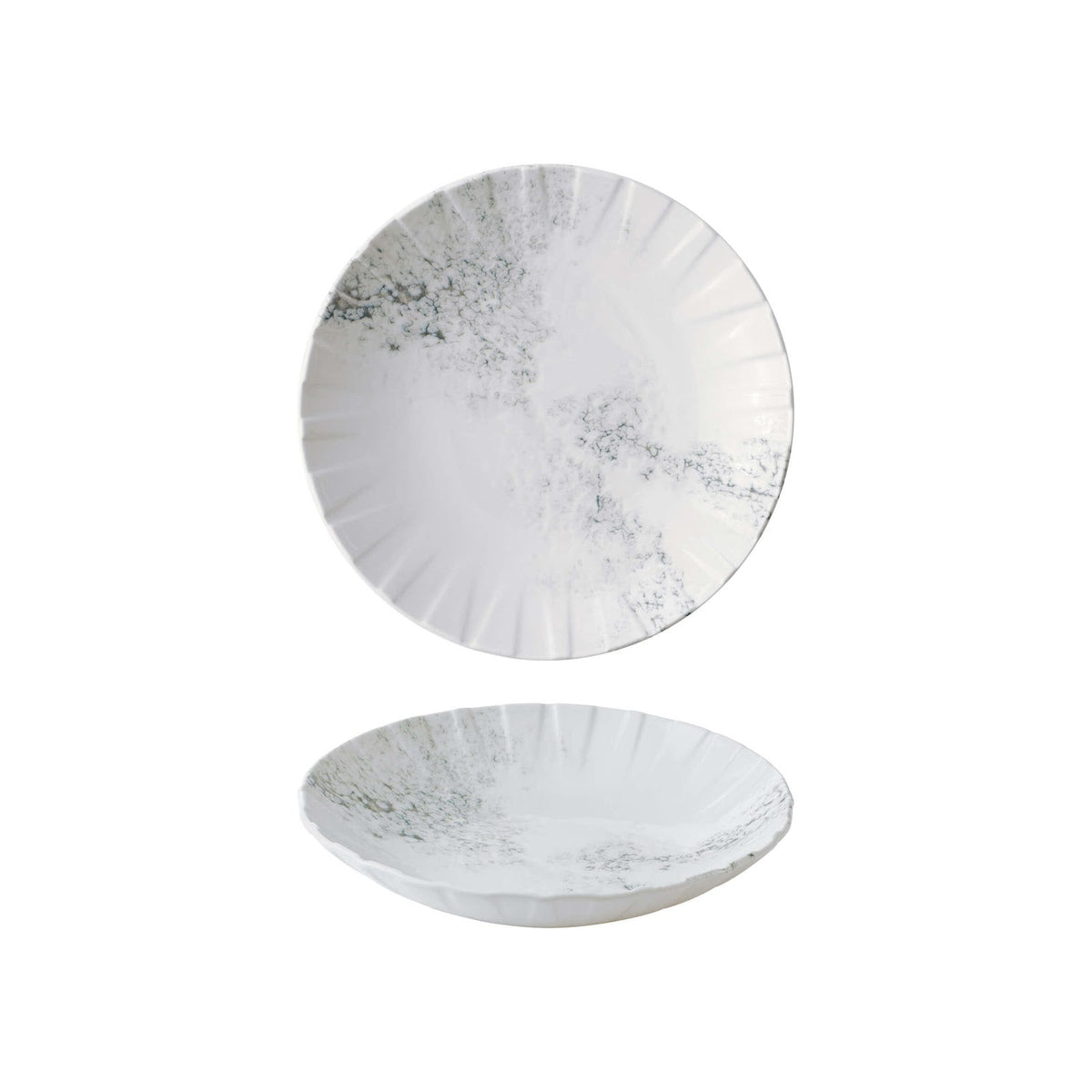 Churchill Alchemy Abstract Smoke Grey Piatto Fondo Fine China 27,1 cm 6 Pezzi