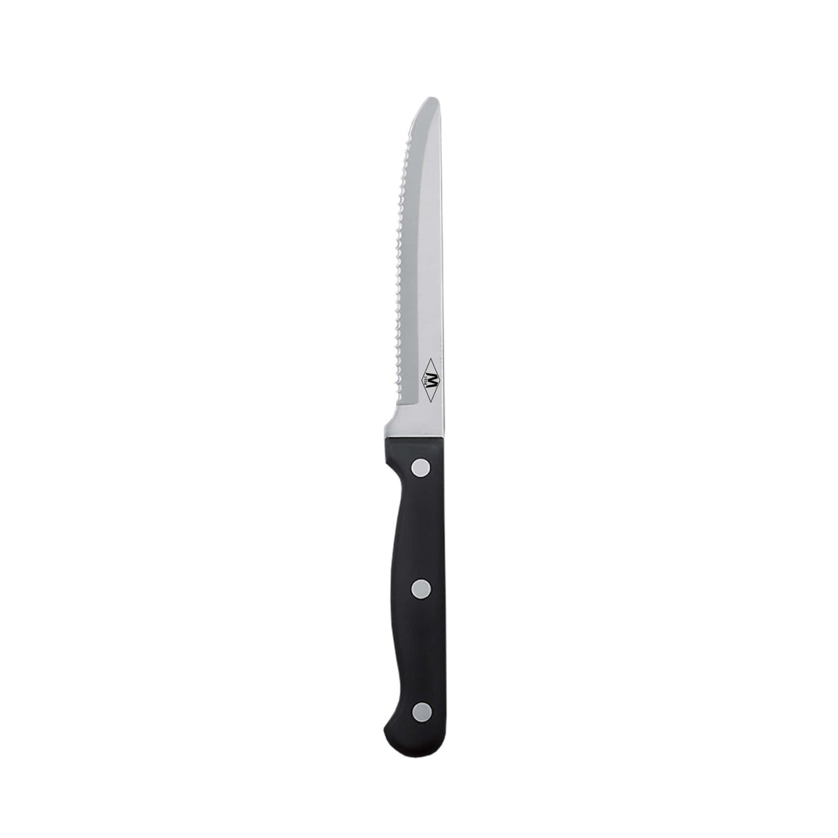 T-Bone Coltello Bistecca Manico Nero 12 Pezzi