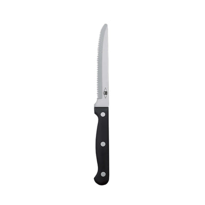 T-Bone Coltello Bistecca Manico Nero 12 Pezzi