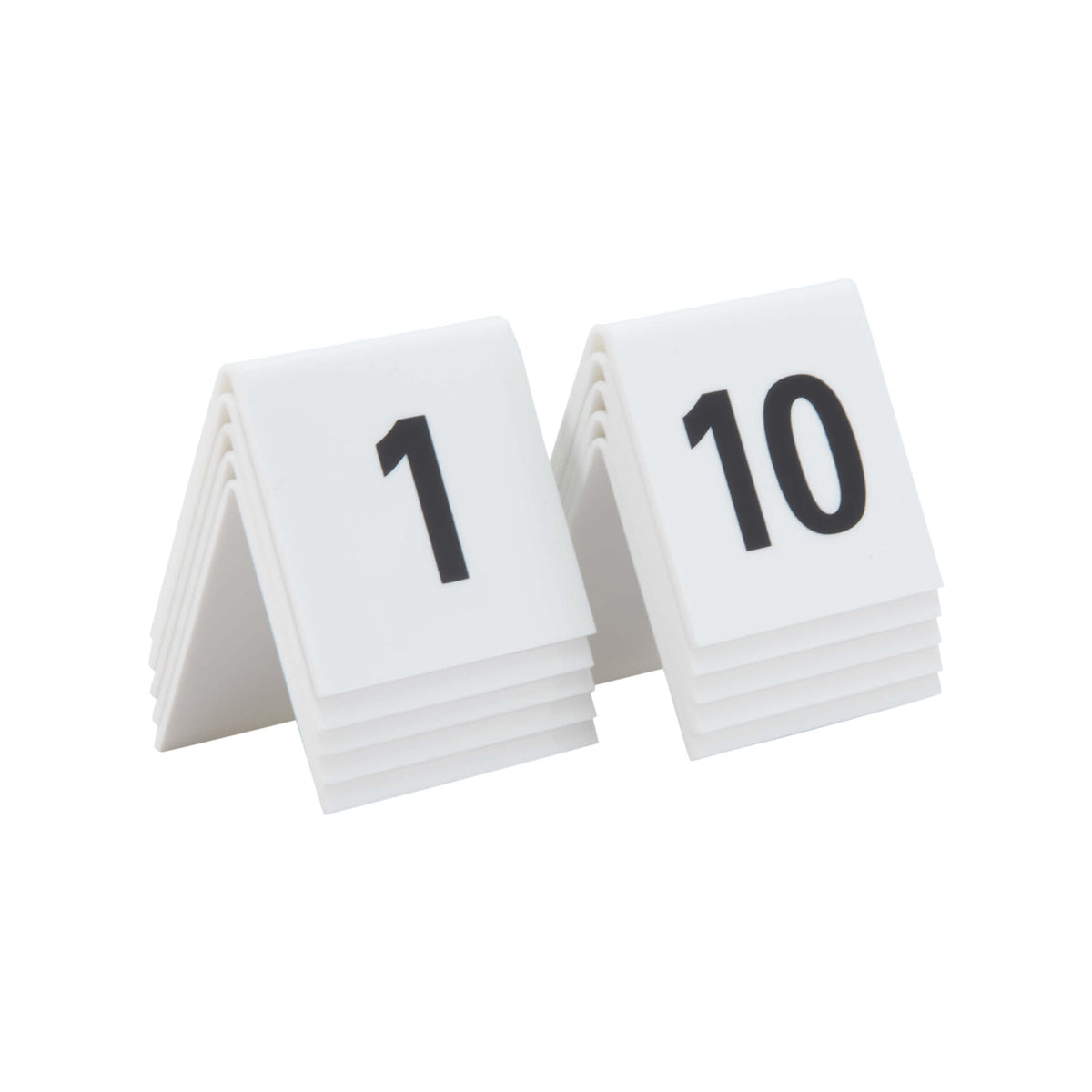 Segnaposto Numerato in Acrilico Bianco da 1 a 10 Confezione 10 Pezzi