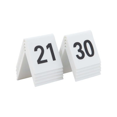 Segnaposto Numerato in Acrilico Bianco da 21 a 30 Confezione 10 Pezzi
