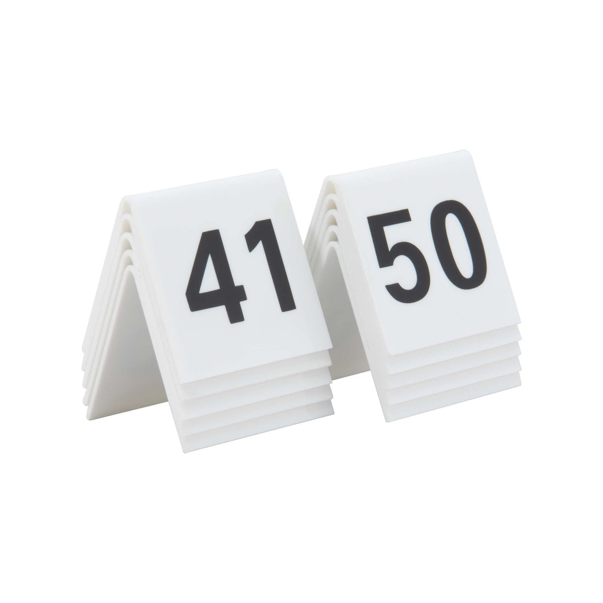 Segnaposto Numerato in Acrilico Bianco da 41 a 50 Confezione 10 Pezzi