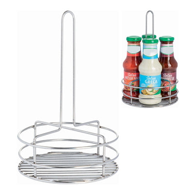 Abert Portacondimenti Inox 18/10 4 Scomparti Ø 16 cm H 25 cm