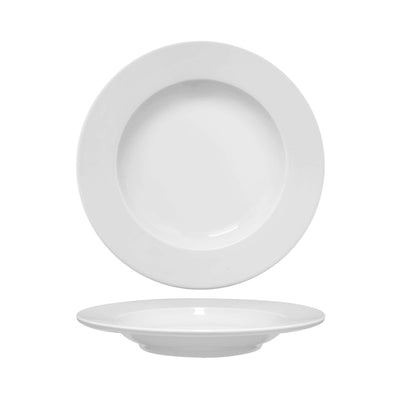 Ade Piatto Fondo in Porcellana Bianca 23 cm 12 Pezzi