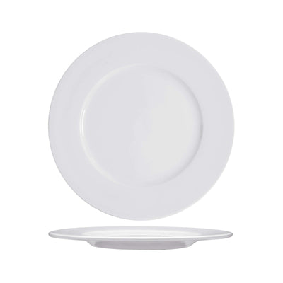 Ade Piatto Piano in Porcellana Bianca 25 cm 12 Pezzi