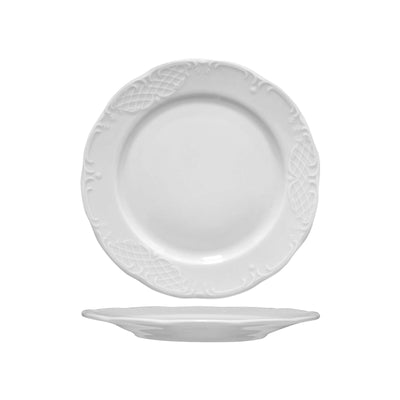 Ares Piatto Frutta in Porcellana Bianca 20 cm 12 Pezzi