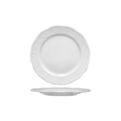 Ares Piatto Pane in Porcellana Bianca 17 cm 12 Pezzi