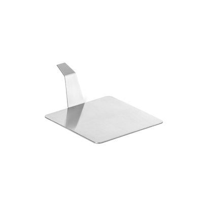 Abert Piattino Appetizer Quadrato con Manico in Acciaio Inox 8x8 cm H 3,3 12 Pezzi