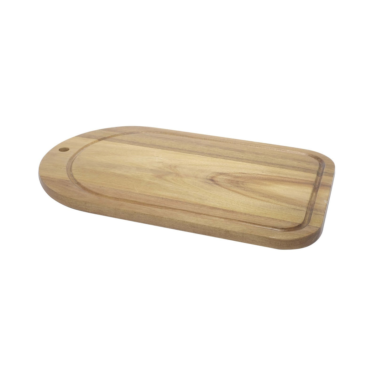 Tagliere in Legno di Acacia con Raccogliliquidi 40x25 cm H 1,5 cm per Buffet 1 Pezzo