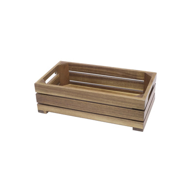 Cassetta in Legno di Acacia GN 1/3 32,5x17,6 cm H 10 cm per Buffet 1 Pezzo