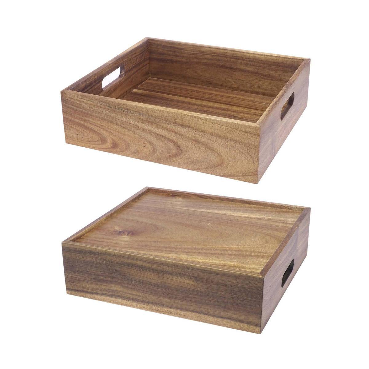 Buffet Cassetta Alzata in Legno di Acacia GN 2/3 cm 35x32,5 H 10