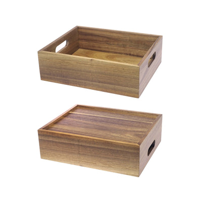 Buffet Cassetta Alzata in Legno di Acacia GN 1/2 cm 32,5x26,5 H 10