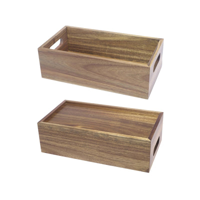 Buffet Cassetta Alzata in Legno di Acacia GN 1/3 cm 32,5x17,6 H 10