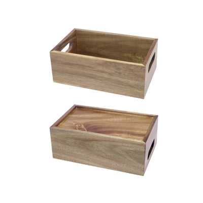 Buffet Cassetta Alzata in Legno di Acacia GN 1/4 cm 26,5x16,2 H 10