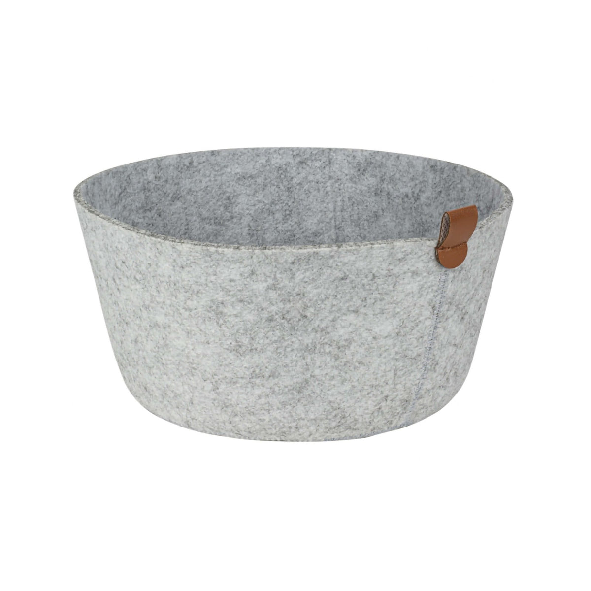 Cesta Pane in Feltro Grigio Tonda 24 cm