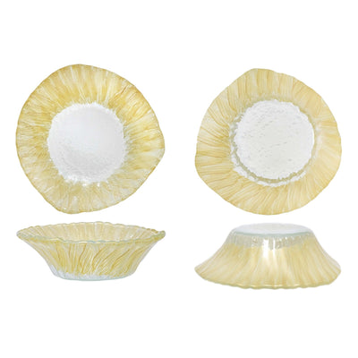 Lipari Gold Coppetta Piatto Gourmet Doppio Utilizzo Vetro Ø 14 cm 6 Pezzi