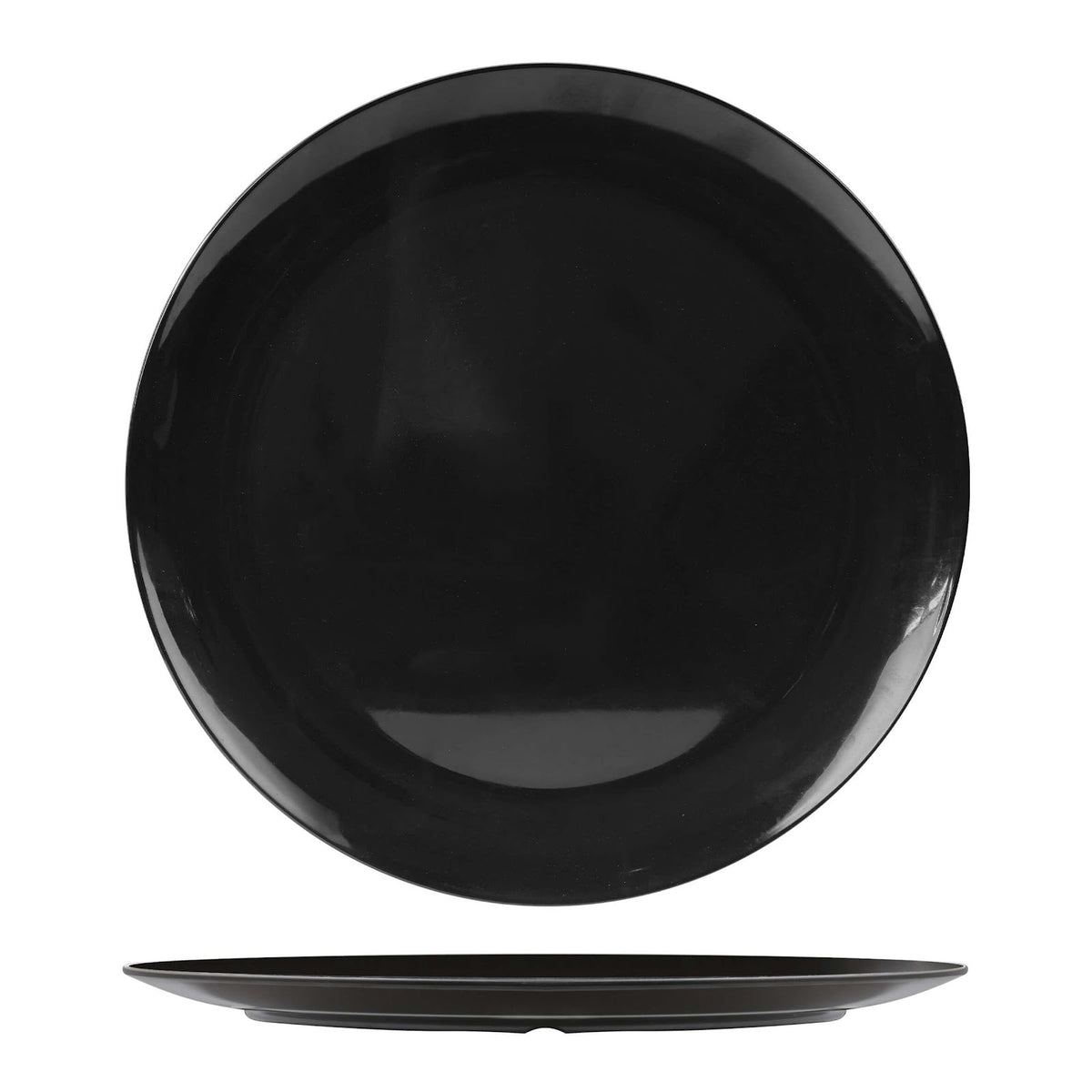 Vassoio Tondo in Melamina Nero 45 cm