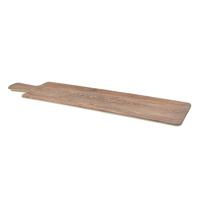 Vassoio Rettangolare in Melamina Effetto Legno con Manico 61x16 cm