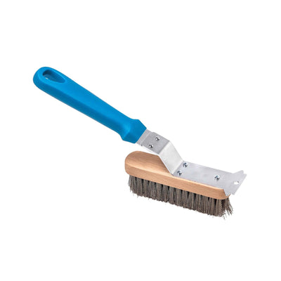 Gi.Metal Spazzola Inox con Raschietto per Griglia 17,5x6 cm H 7,5 cm