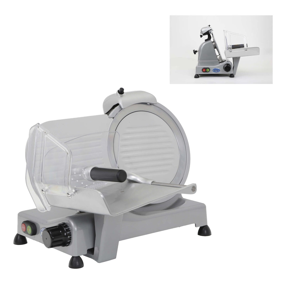 Luxury Affettatrice Elettrica in Alluminio Lama 25 cm 140 W