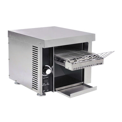 Tostapane Elettrico Rotativo Doppio Inox con Velocità Regolabile 40x50 cm