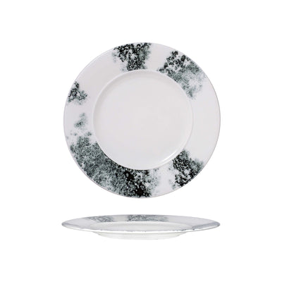 Churchill Alchemy Ambience Smoke Piatto Piano Fine China Nero 28,8 cm 6 Pezzi