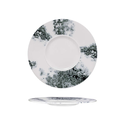 Churchill Alchemy Ambience Smoke Piatto Pasta Fine China Nero 28 cm 6 Pezzi