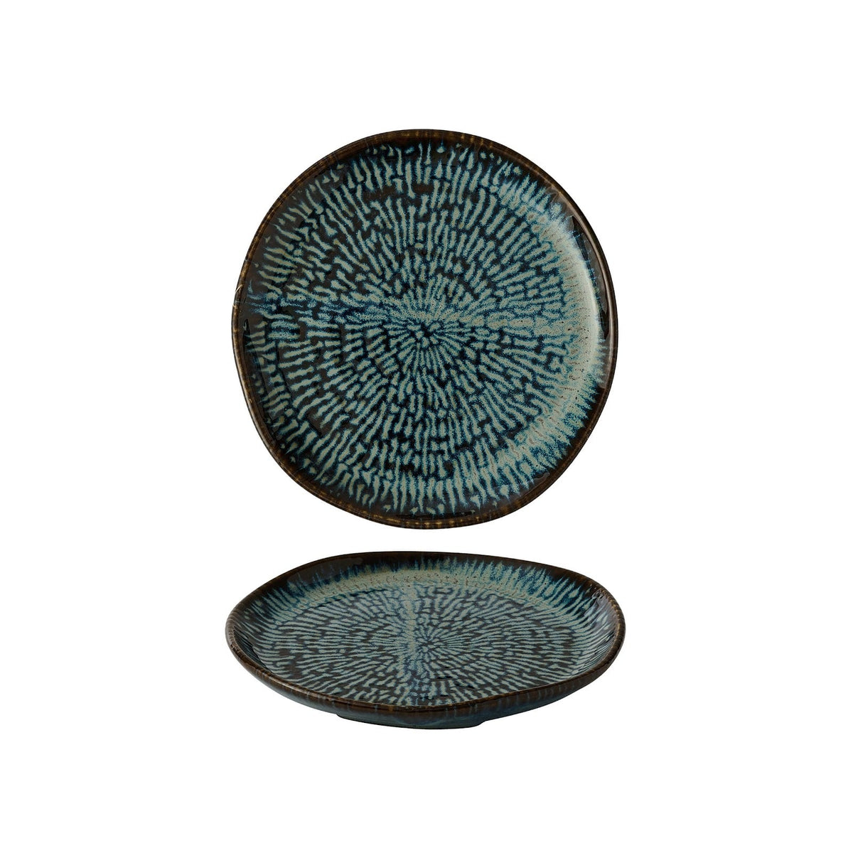 Churchill Envisage Cascade Sapphire Blue Piatto Pane 16,5 cm 6 Pezzi
