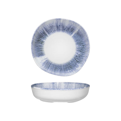Churchill Lyra Blue Piatto Fondo Organic Impilabile 23 cm 6 Pezzi