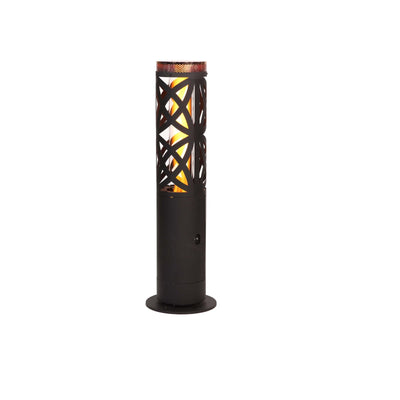 Stufa a Pellet da Esterno Arabesque Nera con Cover 30 cm H100