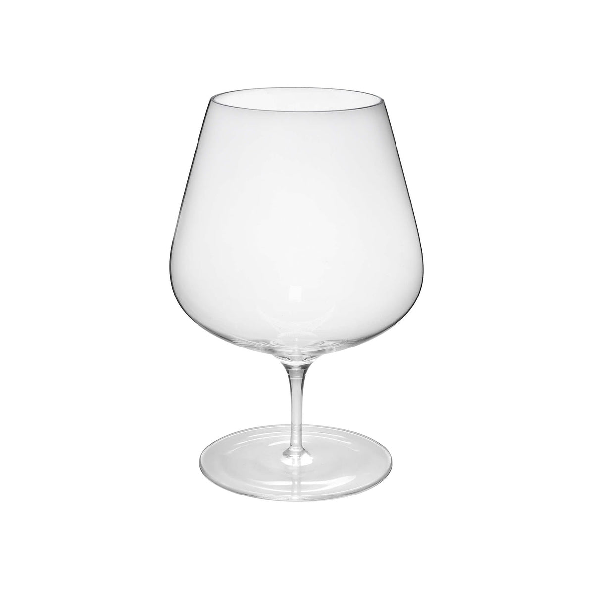 Plume Calice Cognac Vetro Cristallino Soffiato a Bocca 84 cl 2 Pezzi