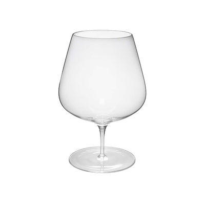 Plume Calice Cognac Vetro Cristallino Soffiato a Bocca 84 cl 2 Pezzi