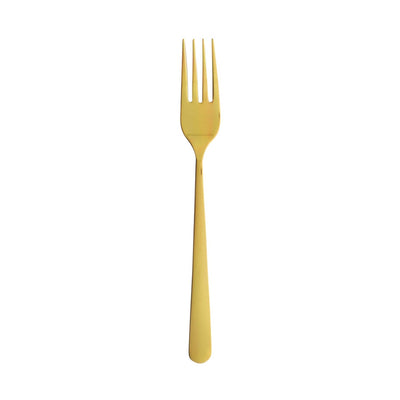 Oslo Gold Forchetta da Tavola Acciaio Inox 18/10 PVD Oro Lucido 12 Pezzi