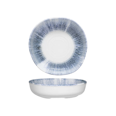 Churchill Lyra Blue Piatto Fondo Organic Impilabile 20 cm 6 Pezzi