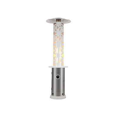 Arabesque Stufa a Gas Bianca con Ruote 70 cm H 220