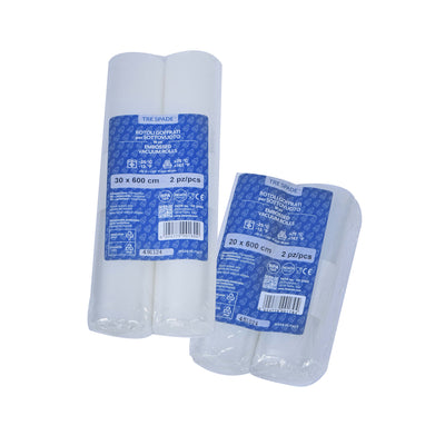 Rotolo Goffrato per Confezionatrice Sottovuoto 30x600 cm 2 Pezzi
