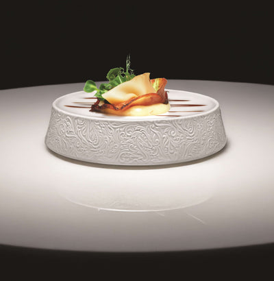 Essentia Damasco Piatto Gourmet Magnesium Porcelain 23,4 cm H 5 2 Pezzi