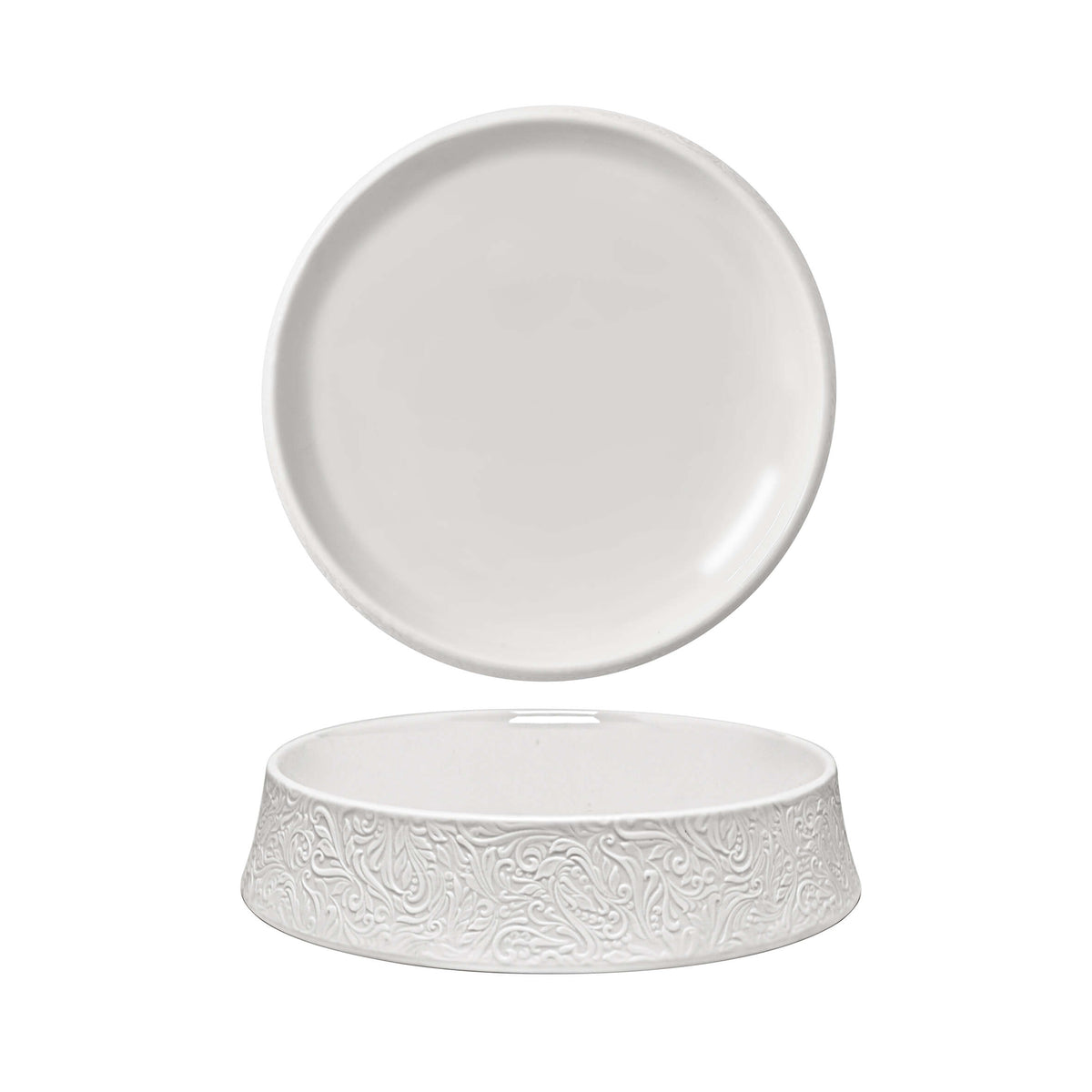 Essentia Damasco Piatto Gourmet Magnesium Porcelain 23,4 cm H 5 2 Pezzi